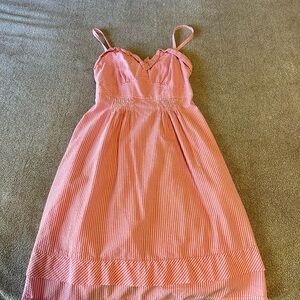 American Eagle Outfitters Pink Striped Mini Dress